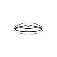 Lip augmentation vector icon illustration