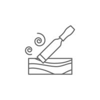 carpintería, cincel línea vector icono ilustración