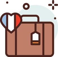 france-luggage-travel-national-culture-paris Illustration Vector