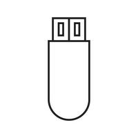 USB icono vector para sitio web, ui básico, símbolo, presentación