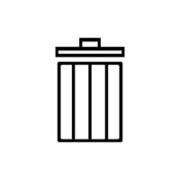 trash can icon vector