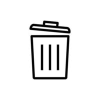 trash can icon vector