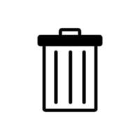 trash can icon vector