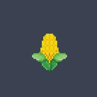 a corn in pixel art style vector