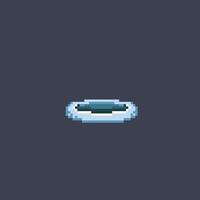 silver ring in pixel art style vector