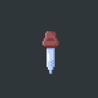 pipette tool in pixel art style vector