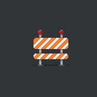 construction divider in pixel art style vector