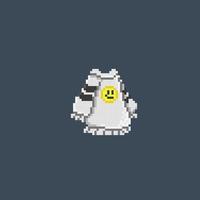 white sweater in pixel art style vector