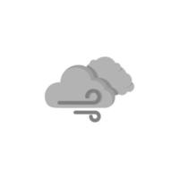 Cloud swarm wind vector icon illustration