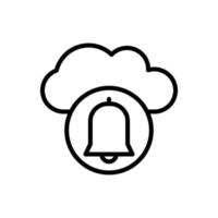 Cloud, bell vector icon illustration