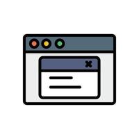 Browser, web site, interface vector icon illustration