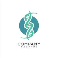 DNA Helix Logo template. Genetics Vector Design. Biology illustration
