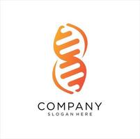 DNA logo design template.icon for science technology vector