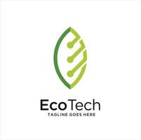 Eco Tech Logo Template Design Vector, Emblem, Design Concept, Creative Symbol, Icon vector