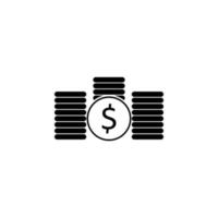 pile of coins vector icon illustration