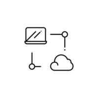 cloud computing, internet technology vector icon illustration