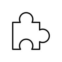 Puzzle, toy vector icon illustration