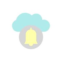 Cloud, bell vector icon illustration