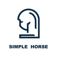 elegante caballo icono real semental logo con eslogan modelo vector