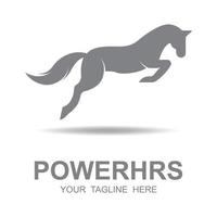 Elegant horse icon Royal stallion logo with slogan template vector