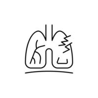 tuberculosis, enfermedad, médico vector icono ilustración