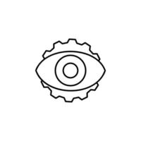 eye and gear vector icon illustration