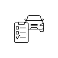 Test, car, driver vector icon illustration