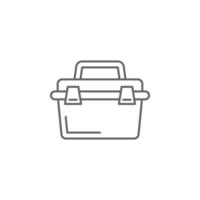 carpintería, caja de herramientas línea vector icono ilustración