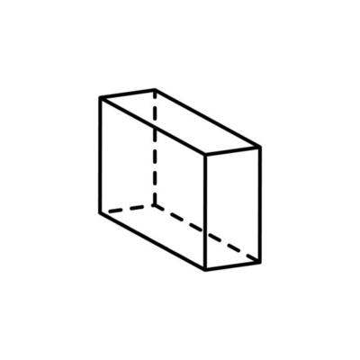 Geometric shapes, cuboid vector icon illustration