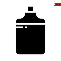 bottle milk glyph icon vector