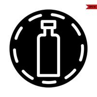 bottle drink in button glyph icon vector