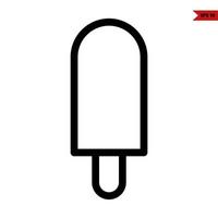 icono de línea de helado vector