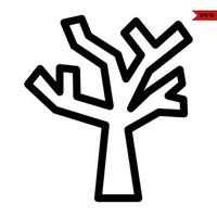 icono de línea de árbol vector