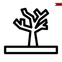 tree line icon vector