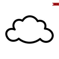 cloud line icon vector