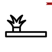 grass in pot line icon vector