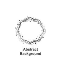 Abstrarct round background, hand drawn in round vector icon illustration