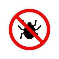 bug forbidden vector icon illustration