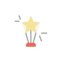 Star, trophy vector icon illustration