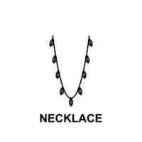 necklace vector icon illustration