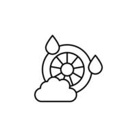 Carwash wheel vector icon illustration