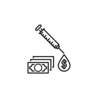 Financial injecting vector icon illustration