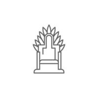 Medieval, throne vector icon illustration