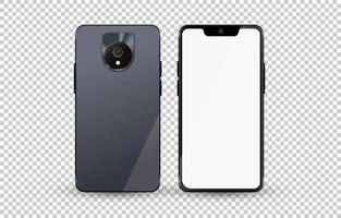 3D Grey Mobile Phone Mockup vector