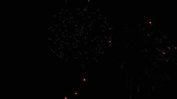 Fireworks flashing in the night sky. video