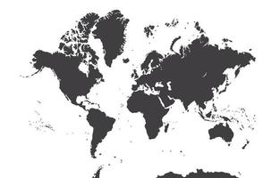 World Map in Black And White Background vector