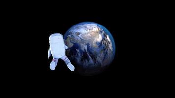astronaute et espace univers video