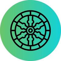 Wooden Wheel Vector Icon Style