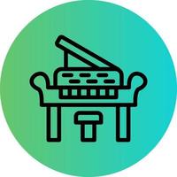 Wooden Piano Vector Icon Style