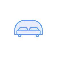 bed icon vector for website, UI Essential, symbol, presentation